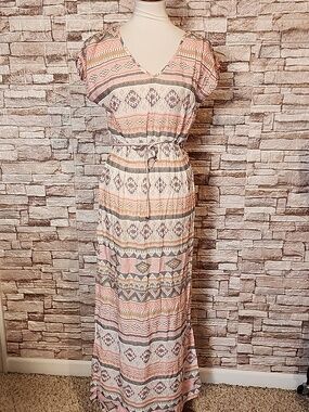 Imitz Pink Patterned Dress
